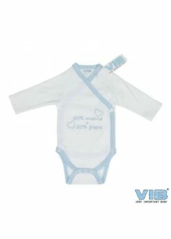 Baby Romper 50% Mama + 50% Papa Roze Of Blauw | Feestkleding Breda