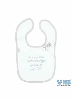 Baby Slabbetje Wit / Grijs | Feestkleding Breda