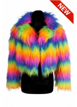 Bontjas Dames Rainbow