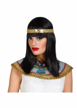 Cleopatra Pruik Met Hoofdband Zwart | Feestkleding Breda