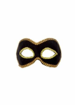 Masker Fluweel Uni Zwart