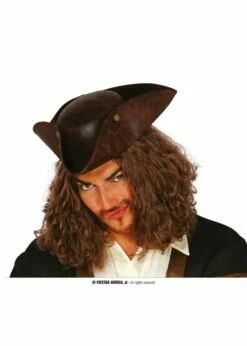 Feestkleding Breda Piratenhoed Bruin