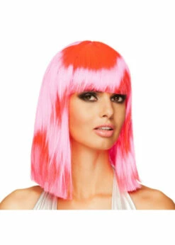 Pruik Dance Neonroze | Feestkleding Brerda