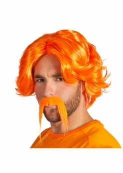 Pruik En Snor Oranje