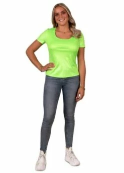 T-shirt Dames Neon Groen | Feestkleding Breda